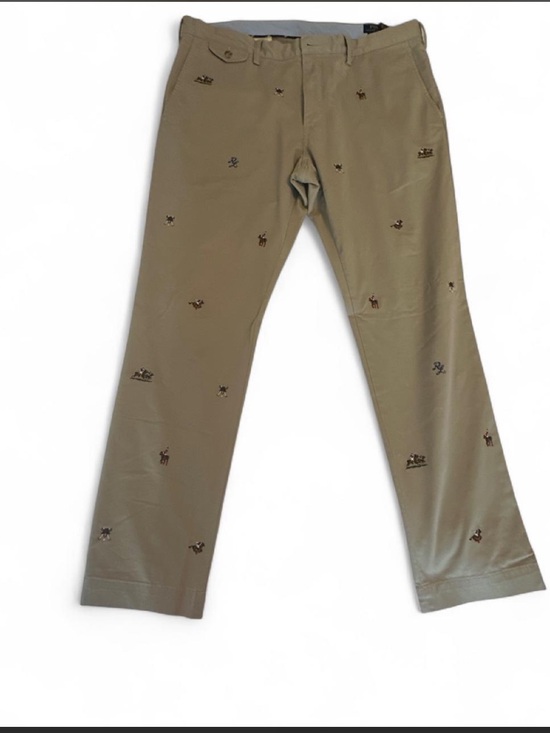 Ralph Lauren Other - Ralph Lauren Embroidered Tan Khaki Chinos